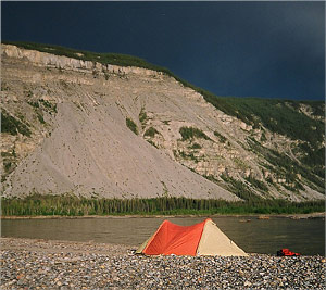 Camping on the North Nahanni River, NWT, Canada