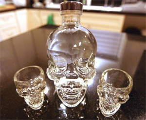 Crystal head vodka shot glasses